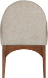 Waldorf - Chenille Dining Arm Chair With Brown Legs