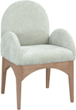 Waldorf - Chenille Dining Arm Chair With Natural Legs