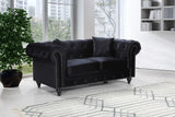 Chesterfield Velvet Loveseat – Elegant Contemporary Design with Nailheads & Matching Pillows