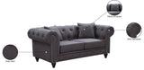 Chesterfield Elegant Contemporary Loveseat with Plush Seating, Tufted Design, and Nailhead Accents
