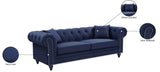 Chesterfield Elegant Contemporary Sofa with Plush Seating, Nailhead Design, and Throw Pillows Included