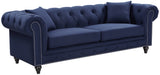 Chesterfield Elegant Contemporary Sofa with Plush Seating, Nailhead Design, and Throw Pillows Included