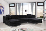Gail Contemporary 3-Piece Sectional with Plush Deep Tufting, Double Chaise Design, and Pillows