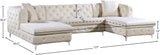 Gail Contemporary 3-Piece Sectional with Plush Deep Tufting, Double Chaise Design, and Pillows