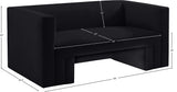 Henson Velvet Loveseat – Luxurious Contemporary Design with Solid Wood Frame for Modern Living Spaces