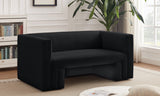 Henson Velvet Loveseat – Luxurious Contemporary Design with Solid Wood Frame for Modern Living Spaces