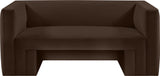 Henson Velvet Loveseat – Luxurious Contemporary Design with Solid Wood Frame for Modern Living Spaces