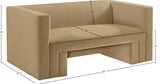 Henson Velvet Loveseat – Luxurious Contemporary Design with Solid Wood Frame for Modern Living Spaces