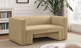 Henson Velvet Loveseat – Luxurious Contemporary Design with Solid Wood Frame for Modern Living Spaces