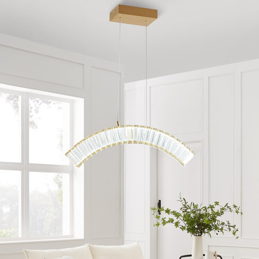 Sanford Single Chandelier // Brushed Gold