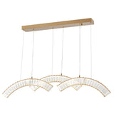 Sanford Triple Chandelier // Brushed Gold