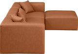 Cube Vegan Leather Modular Sectional - Modern Elegance and Versatile Comfort for Stylish Living Spaces
