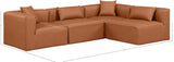 Cube Vegan Leather Modular Sectional - Stylish Comfort for Modern Living Spaces with Versatile Design