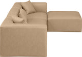 Cube Vegan Leather Modular Sectional - Modern Elegance and Versatile Comfort for Stylish Living Spaces