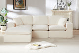 ZORVA 108" 4-Seater Sofa with 1 Ottoman