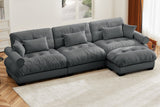CLOUDIES 134" 3 Seater Sofa with 1 Ottoman