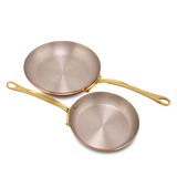 Mauviel M'Heritage M'150 B 2-Piece Copper Frying Pan Set With Brass Handles