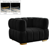 Gwen Velvet Chair: Luxurious Comfort Meets Contemporary Elegance with Customizable Legs and Tufting