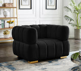 Gwen Velvet Chair: Luxurious Comfort Meets Contemporary Elegance with Customizable Legs and Tufting