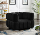 Gwen Velvet Chair: Luxurious Comfort Meets Contemporary Elegance with Customizable Legs and Tufting