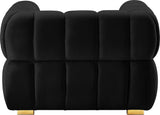 Gwen Velvet Chair: Luxurious Comfort Meets Contemporary Elegance with Customizable Legs and Tufting