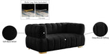 Gwen Velvet Loveseat - Luxurious Comfort & Contemporary Style with Tufting and Custom Legs Options