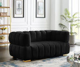 Gwen Velvet Loveseat - Luxurious Comfort & Contemporary Style with Tufting and Custom Legs Options