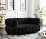 Gwen Velvet Loveseat - Luxurious Comfort & Contemporary Style with Tufting and Custom Legs Options