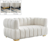 Gwen Velvet Loveseat - Luxurious Comfort & Contemporary Style with Tufting and Custom Legs Options