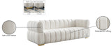 Gwen Velvet Sofa - Luxurious Comfort with Deep Biscuit Tufting & Custom Gold or Chrome Legs