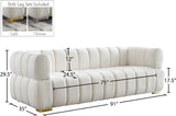 Gwen Velvet Sofa - Luxurious Comfort with Deep Biscuit Tufting & Custom Gold or Chrome Legs