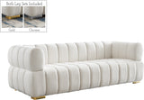Gwen Velvet Sofa - Luxurious Comfort with Deep Biscuit Tufting & Custom Gold or Chrome Legs