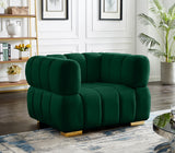 Gwen Velvet Chair: Luxurious Comfort Meets Contemporary Elegance with Customizable Legs and Tufting