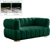 Gwen Velvet Loveseat - Luxurious Comfort & Contemporary Style with Tufting and Custom Legs Options