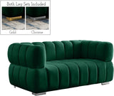 Gwen Velvet Loveseat - Luxurious Comfort & Contemporary Style with Tufting and Custom Legs Options