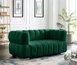 Gwen Velvet Loveseat - Luxurious Comfort & Contemporary Style with Tufting and Custom Legs Options