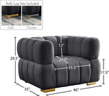 Gwen Velvet Chair: Luxurious Comfort Meets Contemporary Elegance with Customizable Legs and Tufting