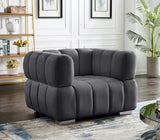 Gwen Velvet Chair: Luxurious Comfort Meets Contemporary Elegance with Customizable Legs and Tufting