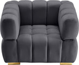 Gwen Velvet Chair: Luxurious Comfort Meets Contemporary Elegance with Customizable Legs and Tufting