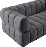 Gwen Velvet Sofa - Luxurious Comfort with Deep Biscuit Tufting & Custom Gold or Chrome Legs