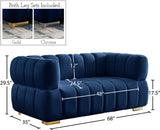 Gwen Velvet Loveseat - Luxurious Comfort & Contemporary Style with Tufting and Custom Legs Options