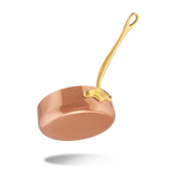 Mauviel M'Heritage M'150 B Copper Saute Pan With Lid, Brass Handle