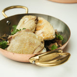 Mauviel M'Heritage M'150 B Copper Round Pan With Brass Handles