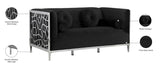 Opal Contemporary Loveseat with Chrome Stainless Steel Design for Stylish Living Room Comfort