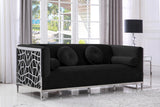 Opal Contemporary Sofa with Chrome Stainless Steel Accents – Plush Comfort for Stylish Living Spaces