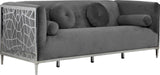 Opal Contemporary Sofa with Chrome Stainless Steel Accents – Plush Comfort for Stylish Living Spaces