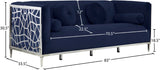 Opal Contemporary Sofa with Chrome Stainless Steel Accents – Plush Comfort for Stylish Living Spaces
