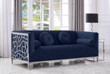 Opal Contemporary Sofa with Chrome Stainless Steel Accents – Plush Comfort for Stylish Living Spaces
