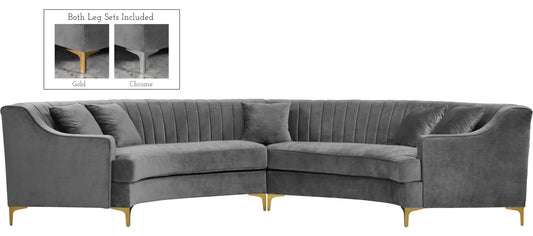 Jackson Contemporary 2-Piece Sectional Sofa with Channel Tufting, Plush Comfort, and Custom Legs