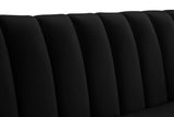 Dixie Velvet Sofa - Chic Contemporary Design with Deep Channel Tufting for Elegant Living Spaces
